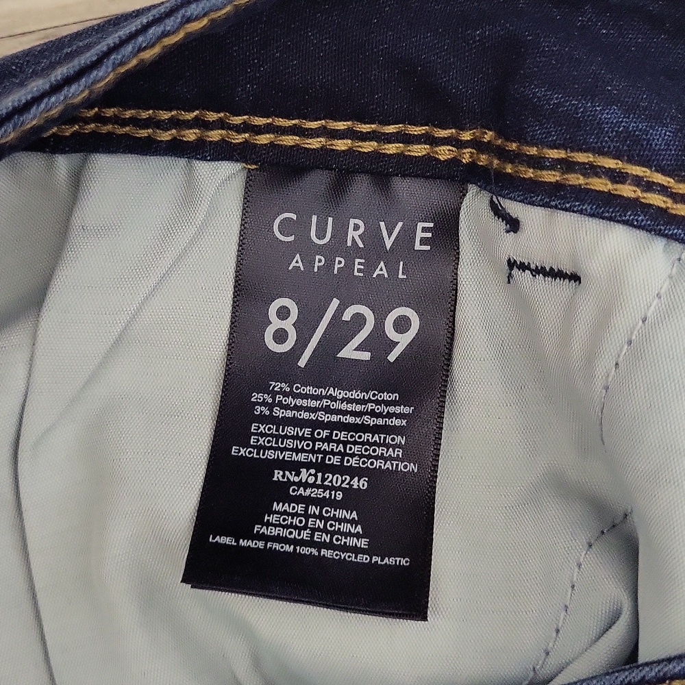 Curve Appeal Womens 8/29 Curve Creator High Rise Boot Jeans Stretch Denim NWOT - Picture 3 of 8